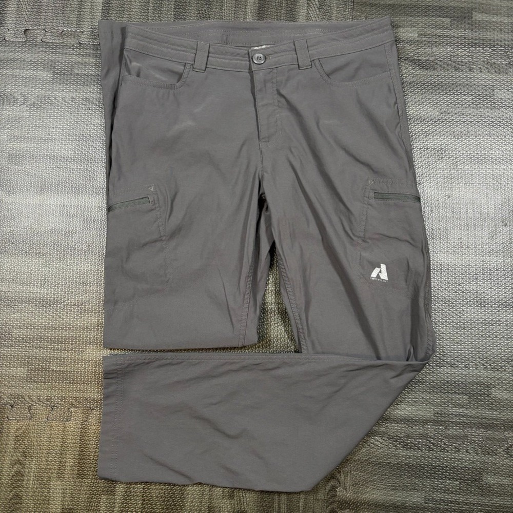 Eddie Bauer Pants Womens 12 Gray First Ascent Guide Pro Cargo Hiking Outdoor